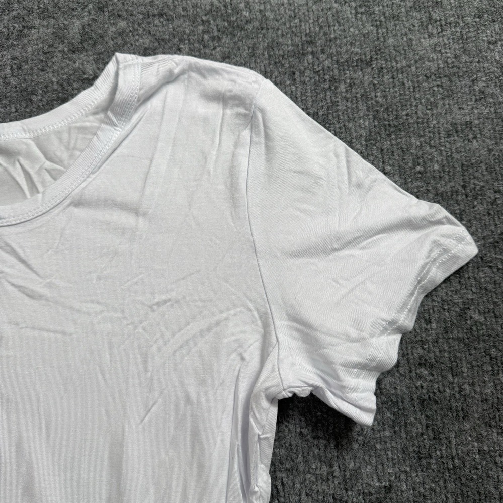 NWT White‎ Short Sleeve Maxi Dress Empire Waist Pockets Flowy Summer Casual - Picture 10 of 16